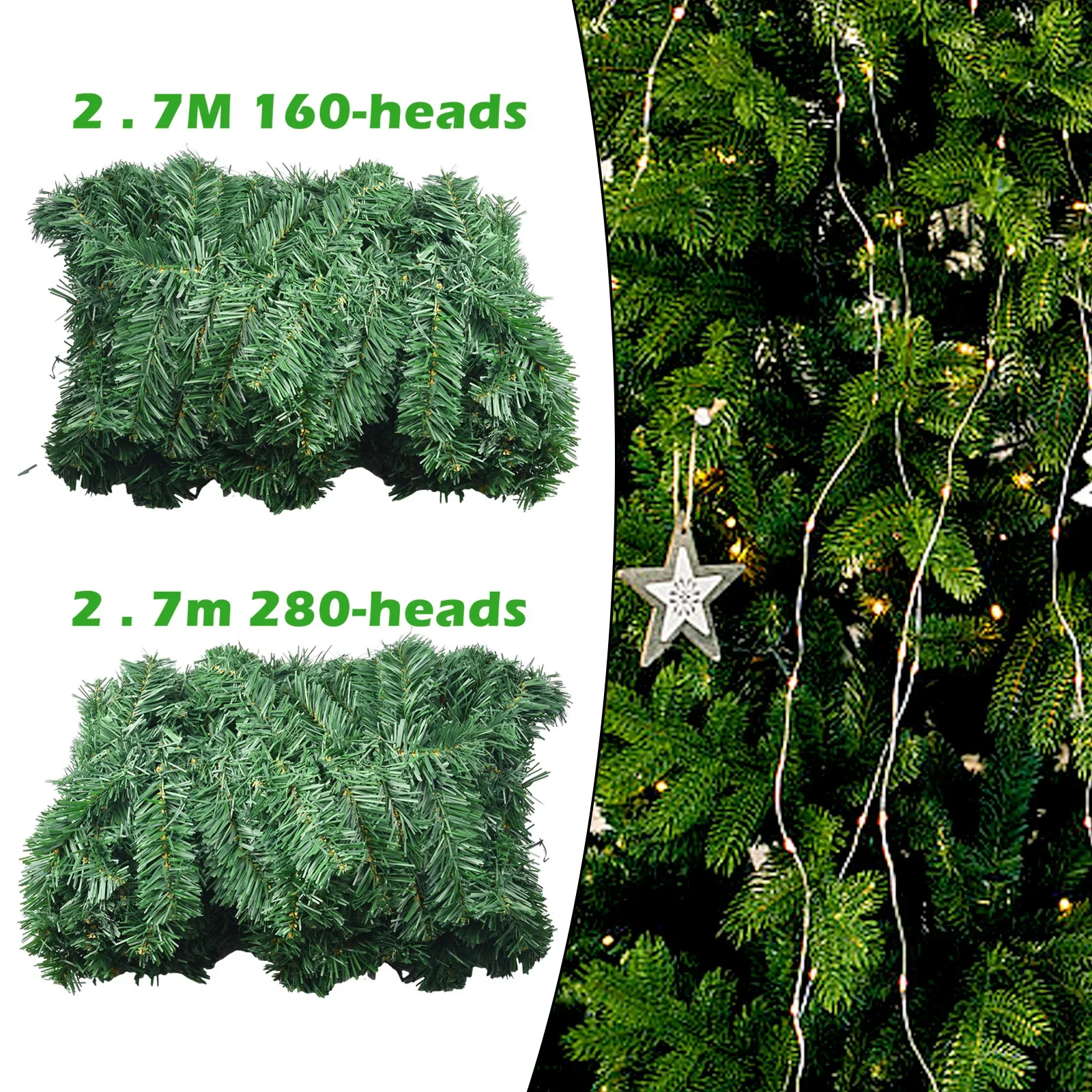 2.7M Artificial Green Christma - Christmas Wreath Fake incelemesi ve fiyatı