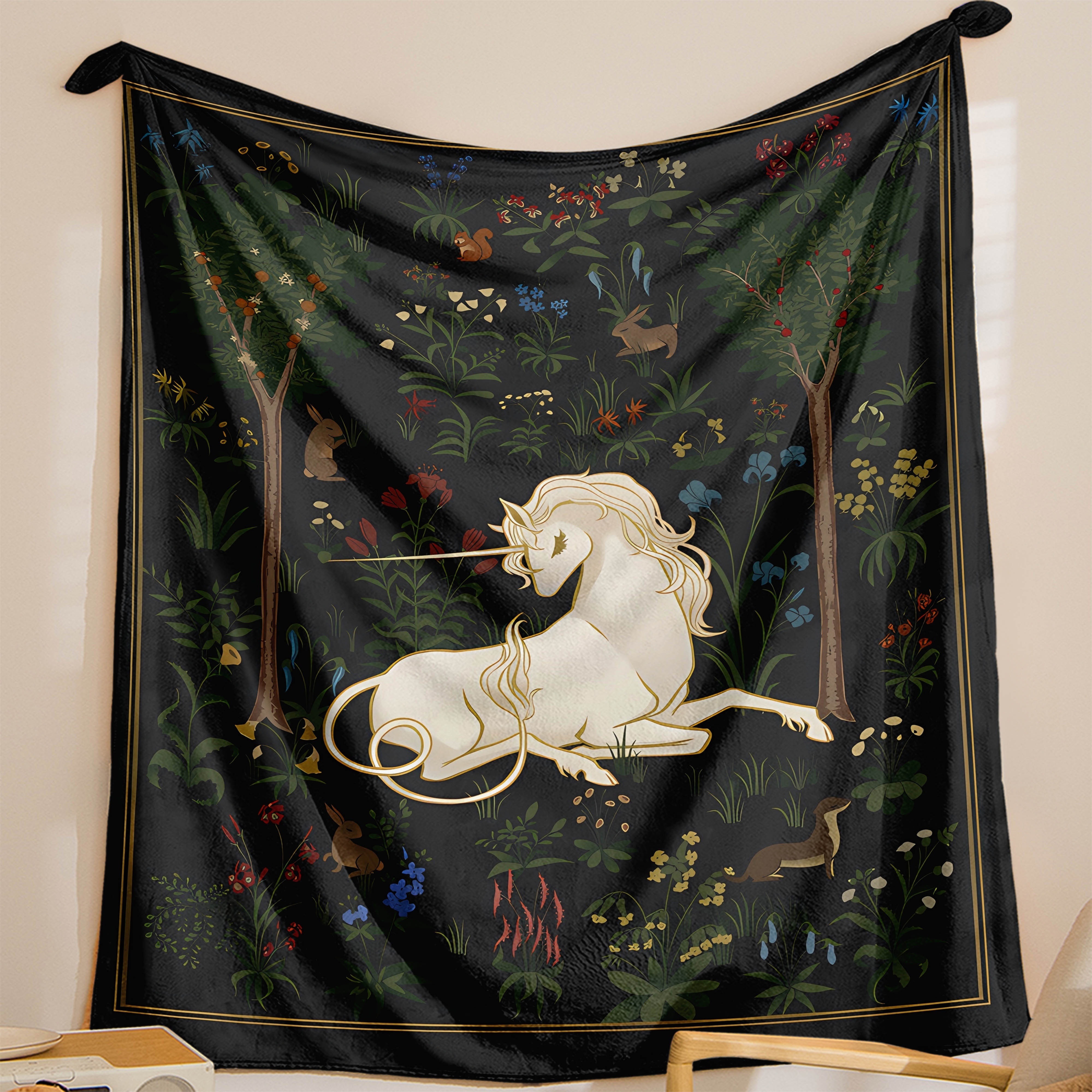 1pc Magical Unicorn Forest Thr - Christmas Throw Blanket incelemesi ve fiyatı