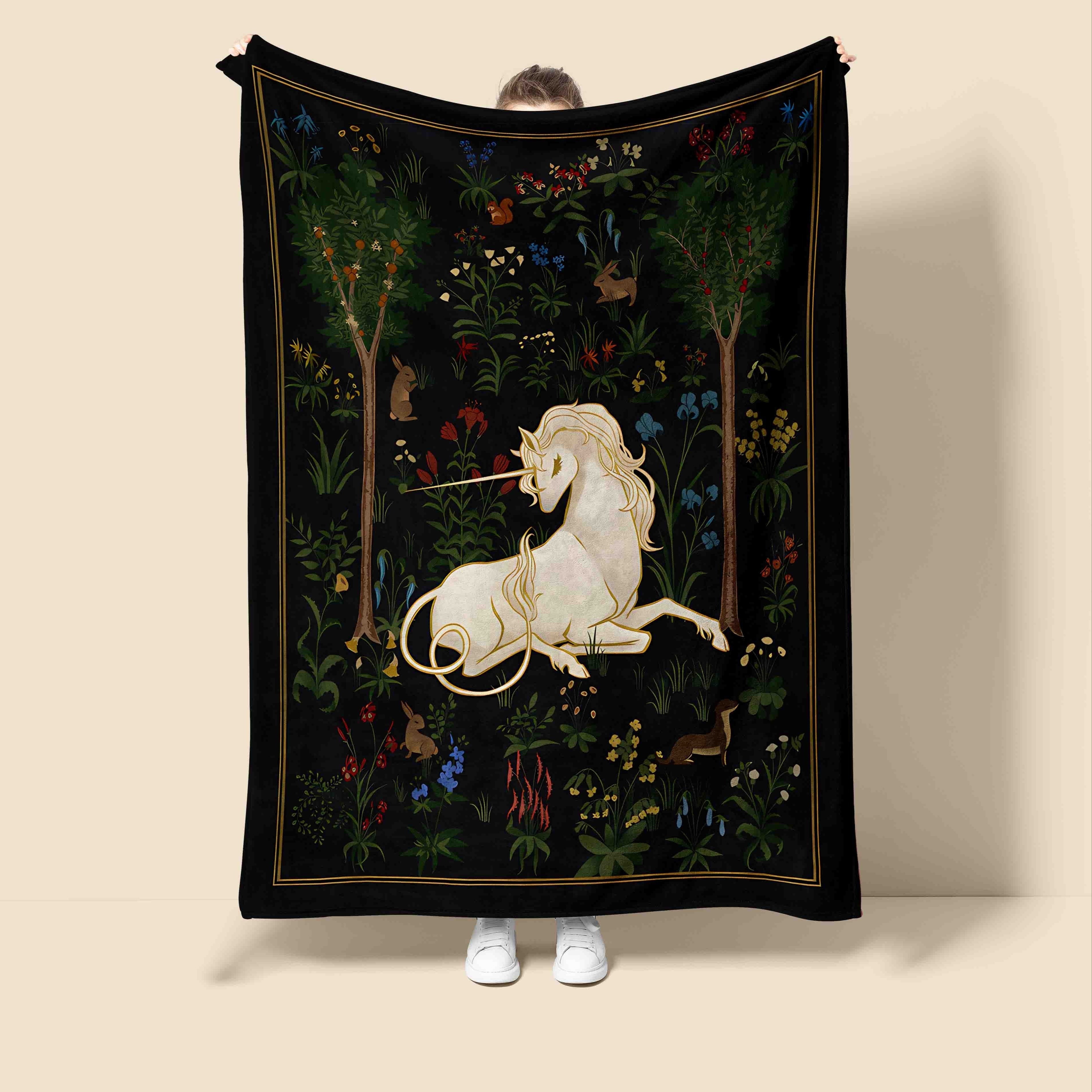 1pc Magical Unicorn Forest Thr - Christmas Throw Blanket incelemesi ve fiyatı