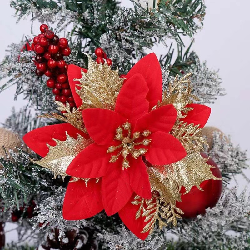 5PCS Christmas Flowers Christm - Christmas Tree Artificial incelemesi ve fiyatı