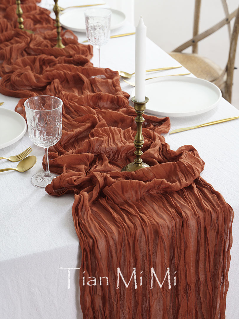 Semi-Sheer Gauze Table Runner  - Christmas Table Runner incelemesi ve fiyatı