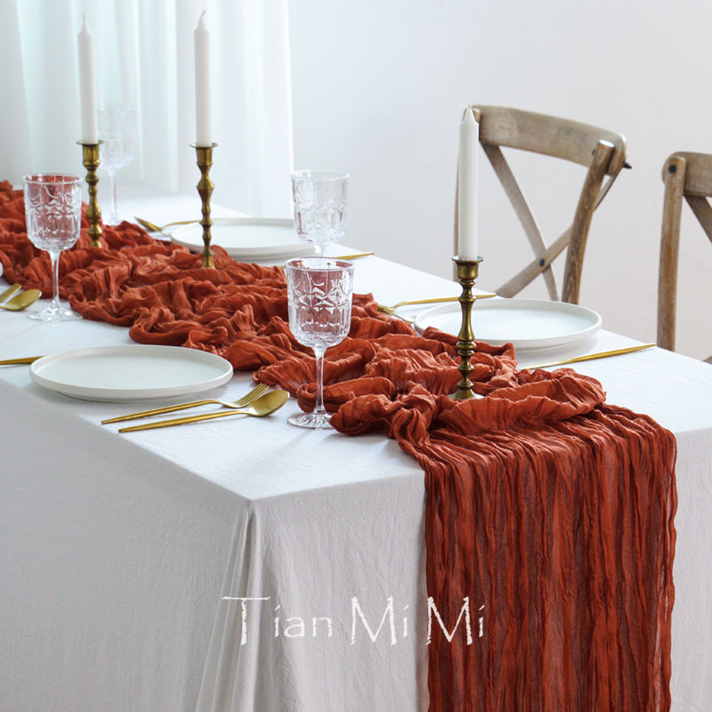 Semi-Sheer Gauze Table Runner  - Christmas Table Runner incelemesi ve fiyatı