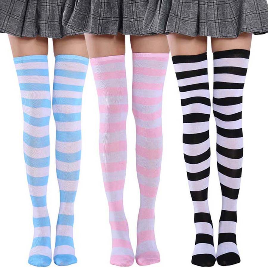 Cute Pink Blue Lolita Striped  - Christmas Stocking Hanging incelemesi ve fiyatı