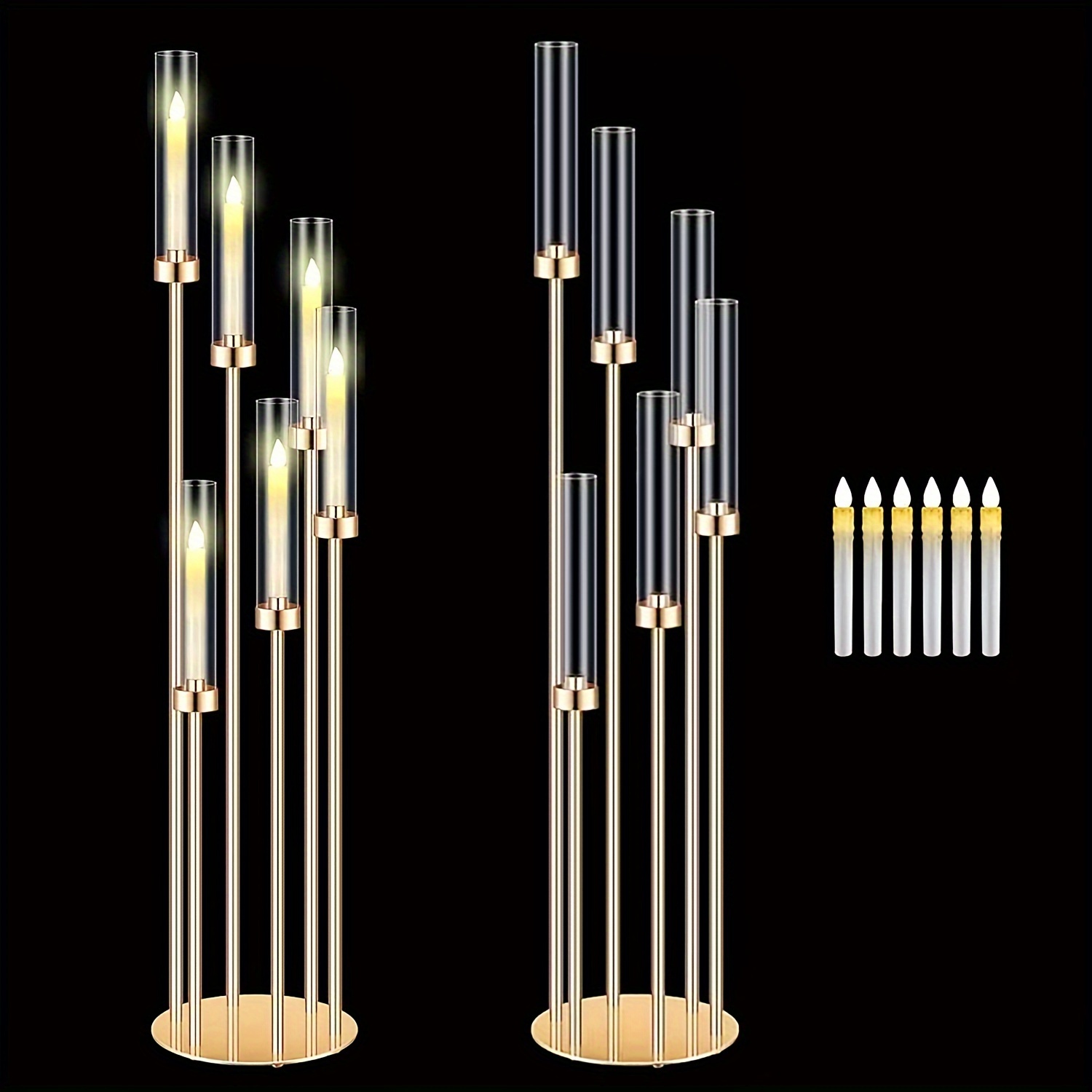 2 Sets Floor Candelabra 6 Arms - Holiday Candle Set incelemesi ve fiyatı