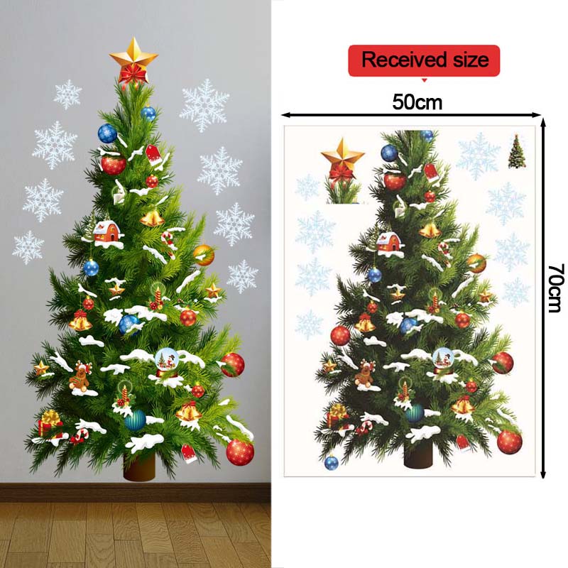 Christmas Tree Wall Stickers G - Snowflake Window Decal incelemesi ve fiyatı