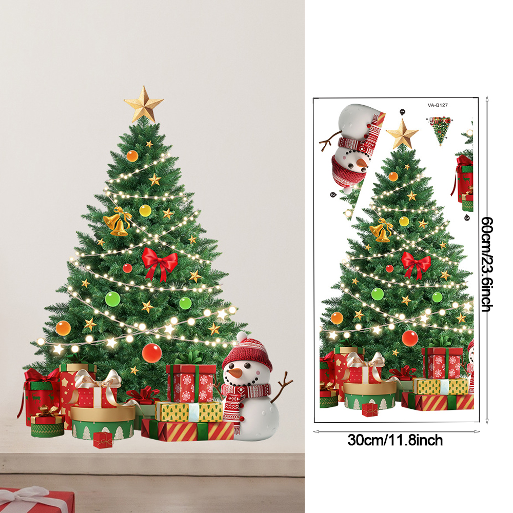 Christmas Tree Wall Stickers G - Snowflake Window Decal incelemesi ve fiyatı