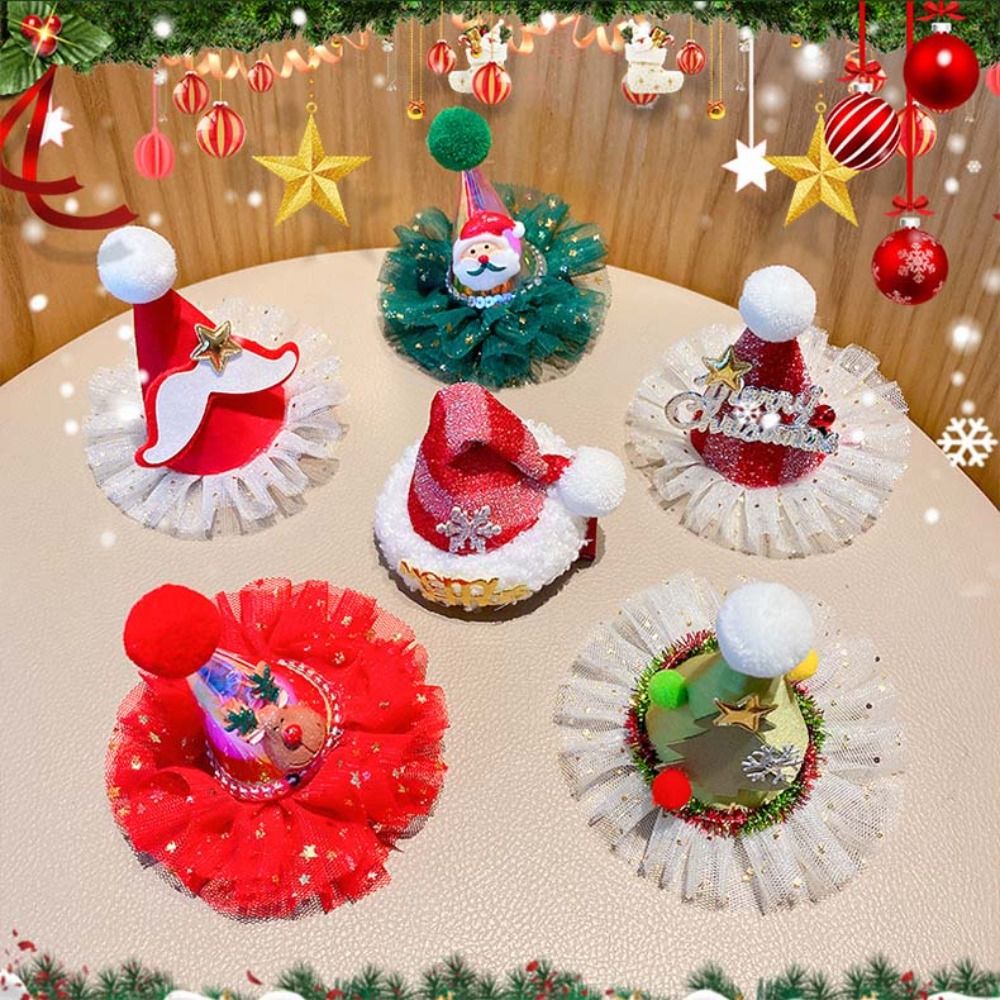 Cute Star Christmas Hair Clip  - Santa Hat Plush incelemesi ve fiyatı