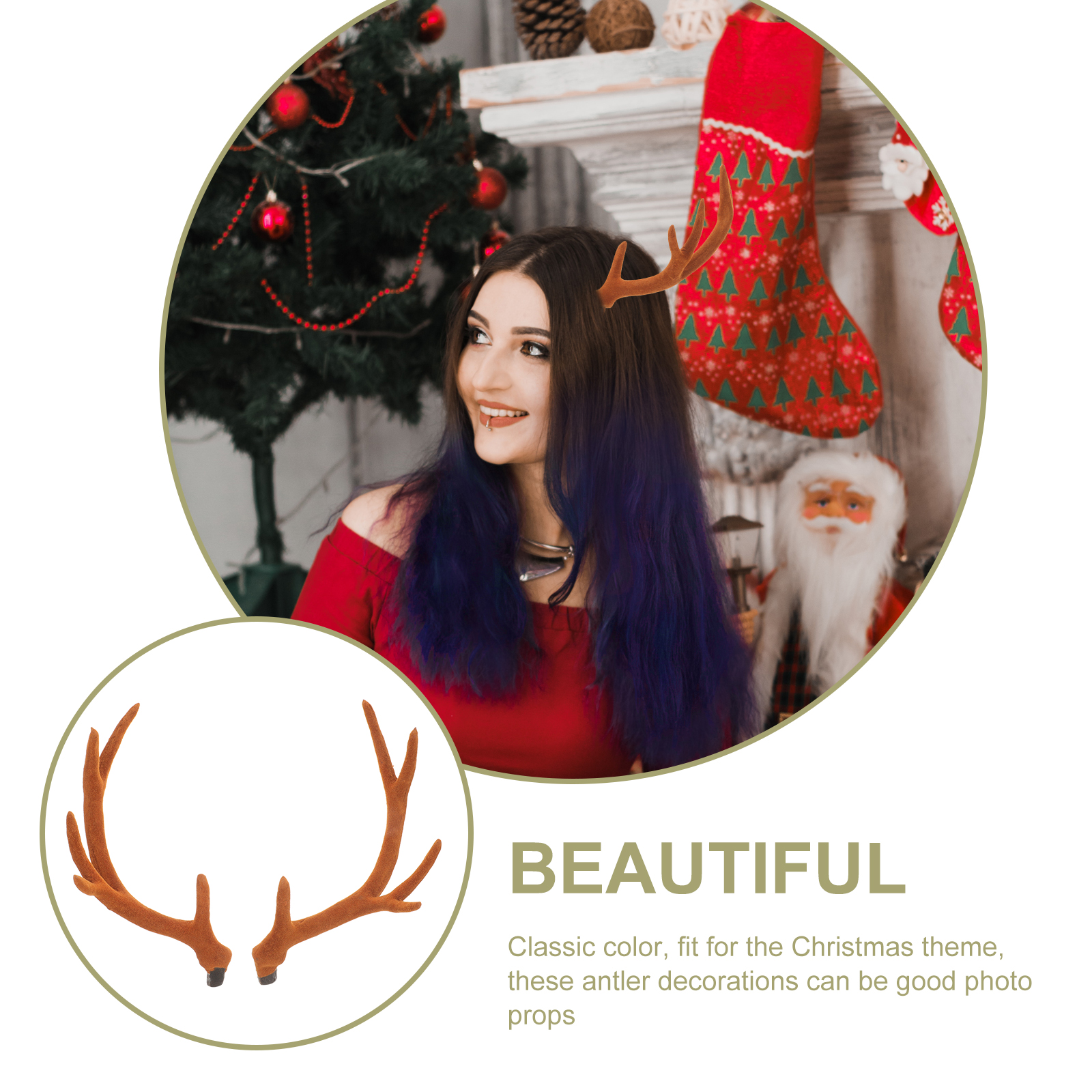 17CM Brown Reindeer Antlers Si - Reindeer Antlers Headband incelemesi ve fiyatı