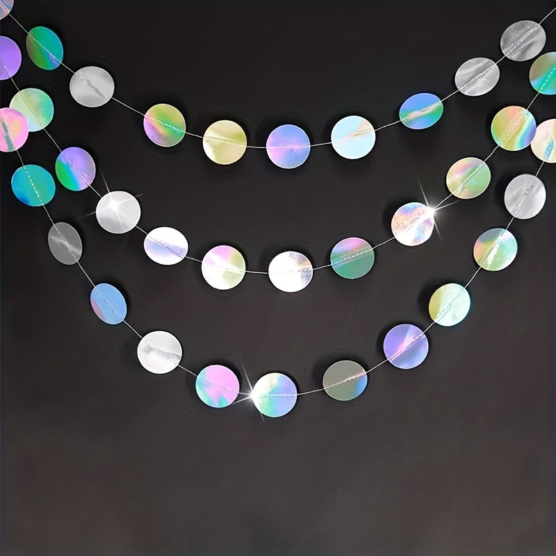 1pc Shimmering Iridescent Circ - Tinsel Garland Decoration incelemesi ve fiyatı