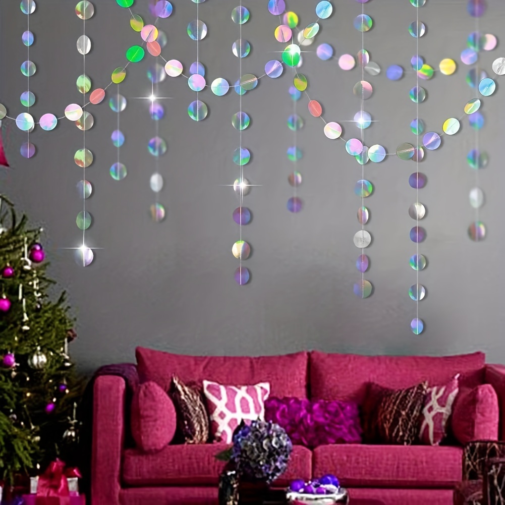 1pc Shimmering Iridescent Circ - Tinsel Garland Decoration incelemesi ve fiyatı