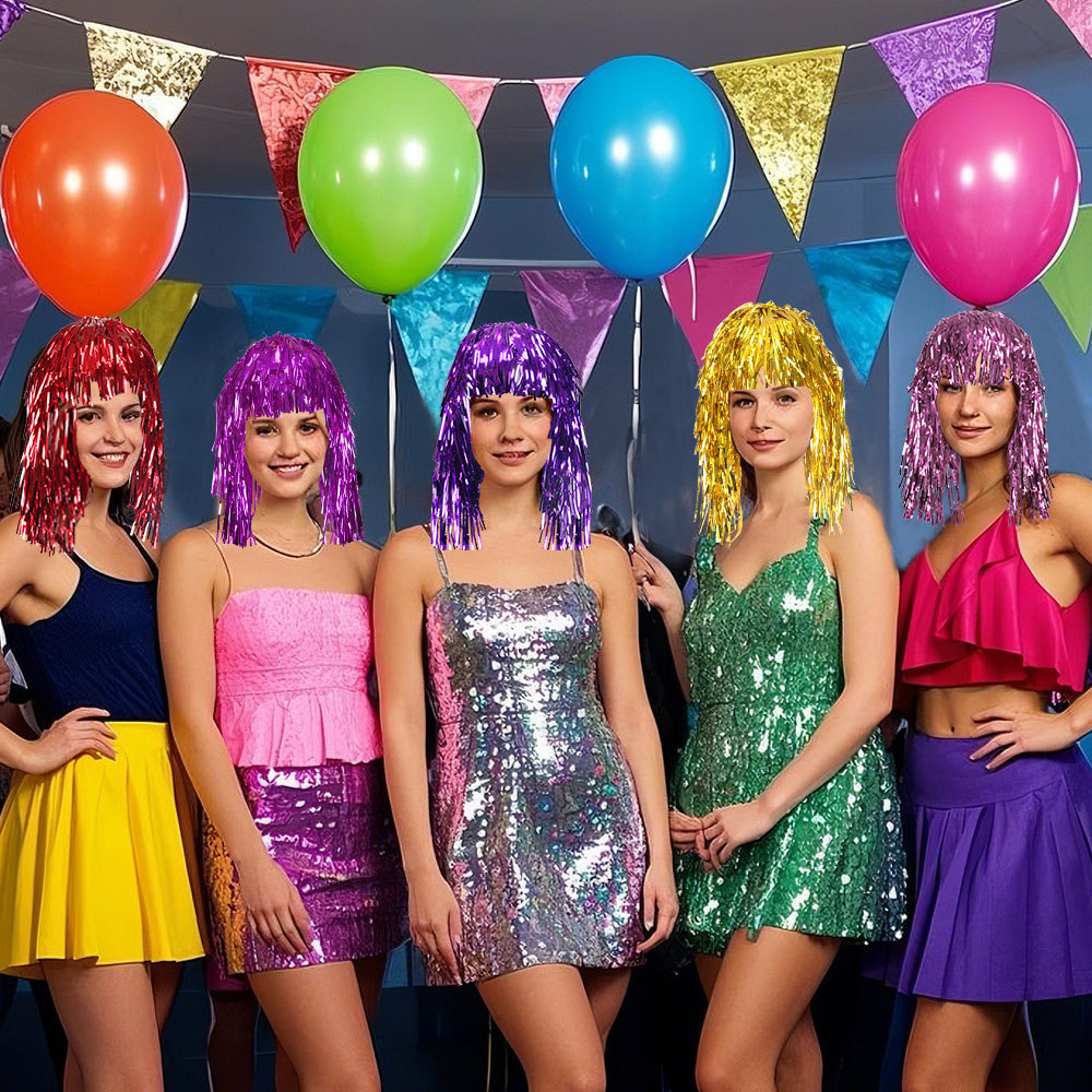 Cosplay Disco Wig Foil Tinsel  - Tinsel Garland Decoration incelemesi ve fiyatı