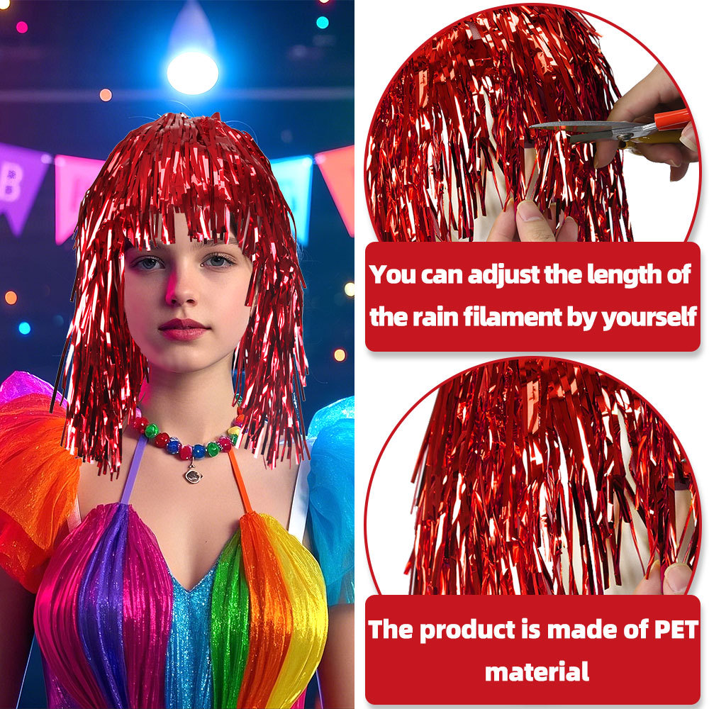 Cosplay Disco Wig Foil Tinsel  - Tinsel Garland Decoration incelemesi ve fiyatı