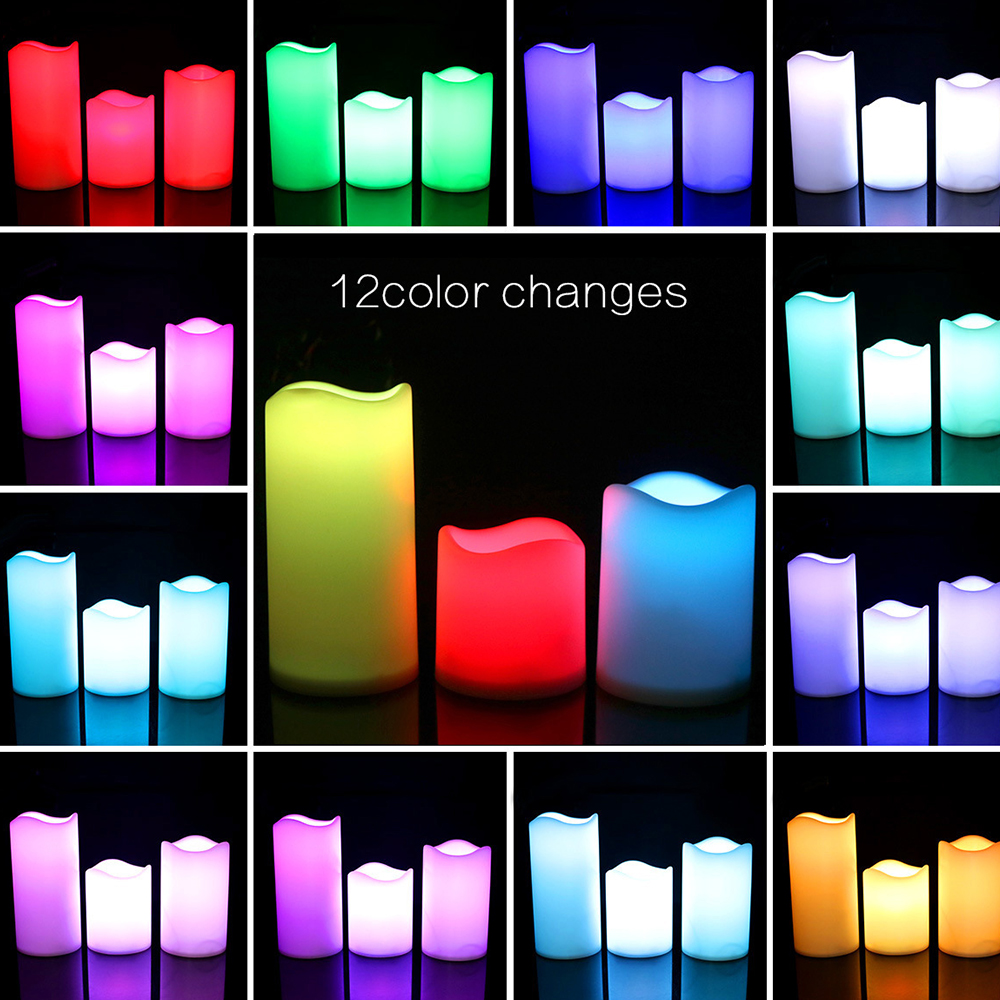 3pcs/ set LED Flameless Flicke - Holiday Candle Set incelemesi ve fiyatı
