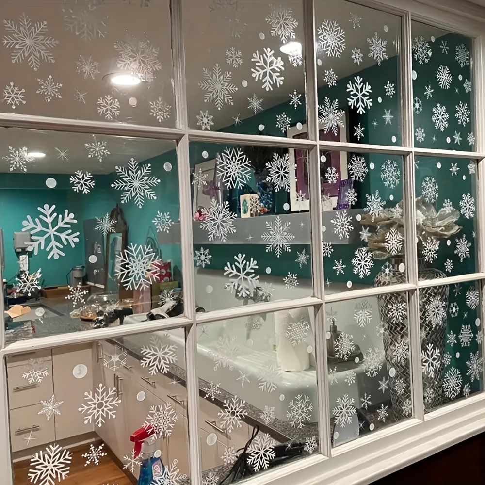 137Pcs Winter Snowflake Static - Snowflake Window Decal incelemesi ve fiyatı