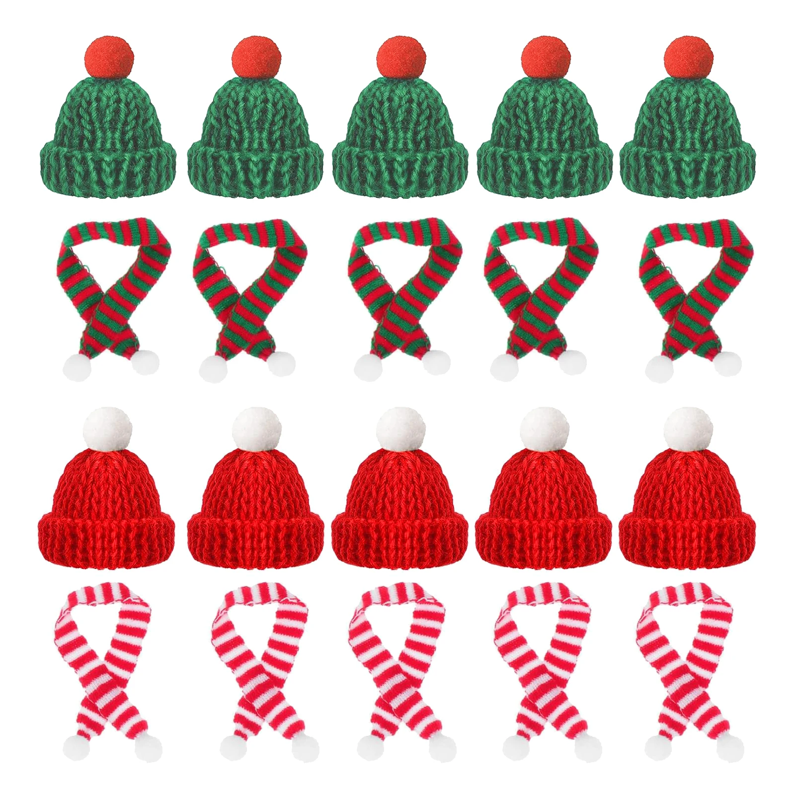 10/20pcs Mini Santa Hat & Scar - Santa Hat Plush incelemesi ve fiyatı