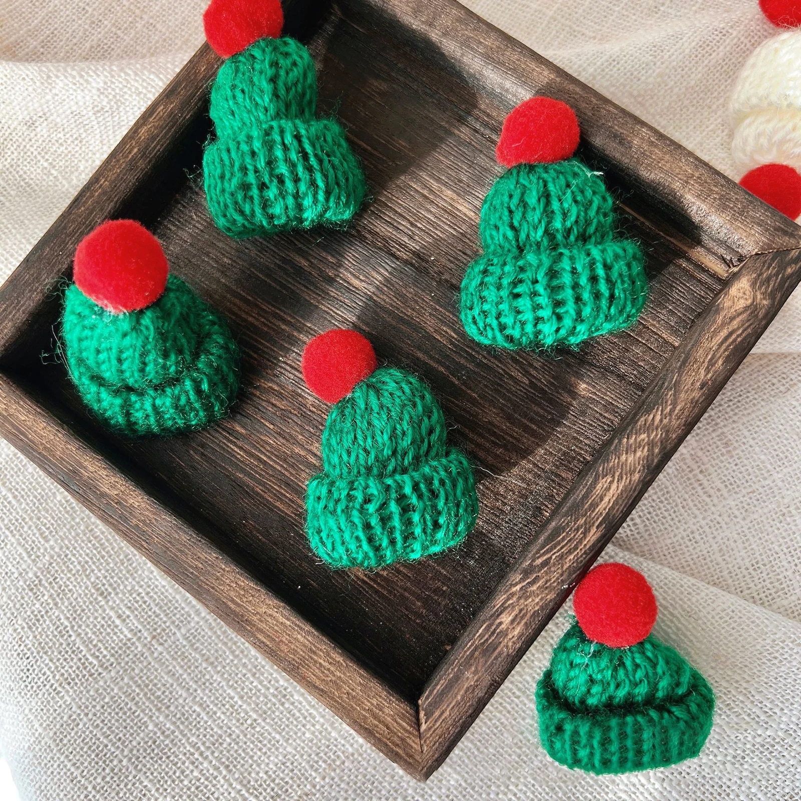 10/20pcs Mini Santa Hat & Scar - Santa Hat Plush incelemesi ve fiyatı