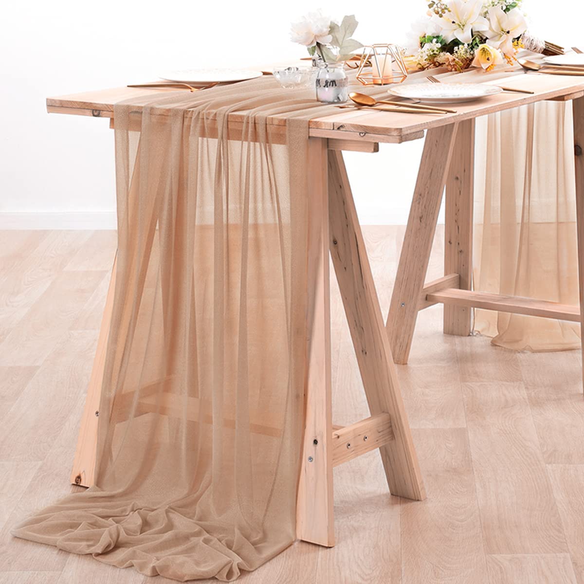 Chiffon Table Runner Nude Shee - Christmas Table Runner incelemesi ve fiyatı