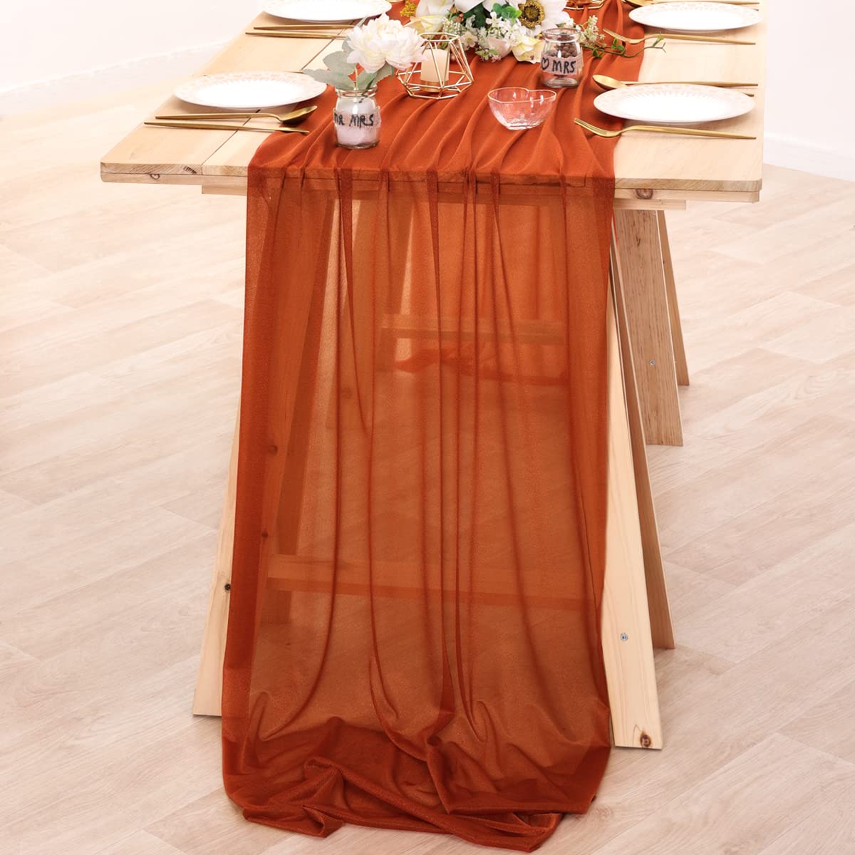 Chiffon Table Runner Nude Shee - Christmas Table Runner incelemesi ve fiyatı