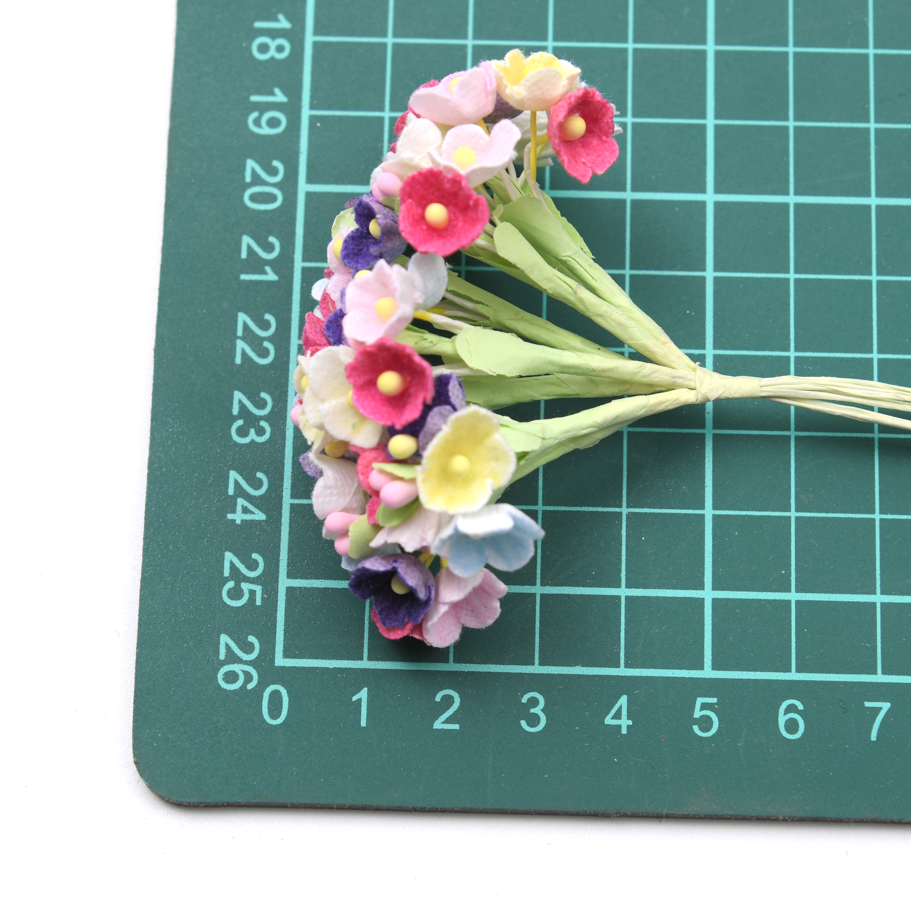 8pcs/1bunch Mini Paper Rose Fl - Christmas Wreath Fake incelemesi ve fiyatı