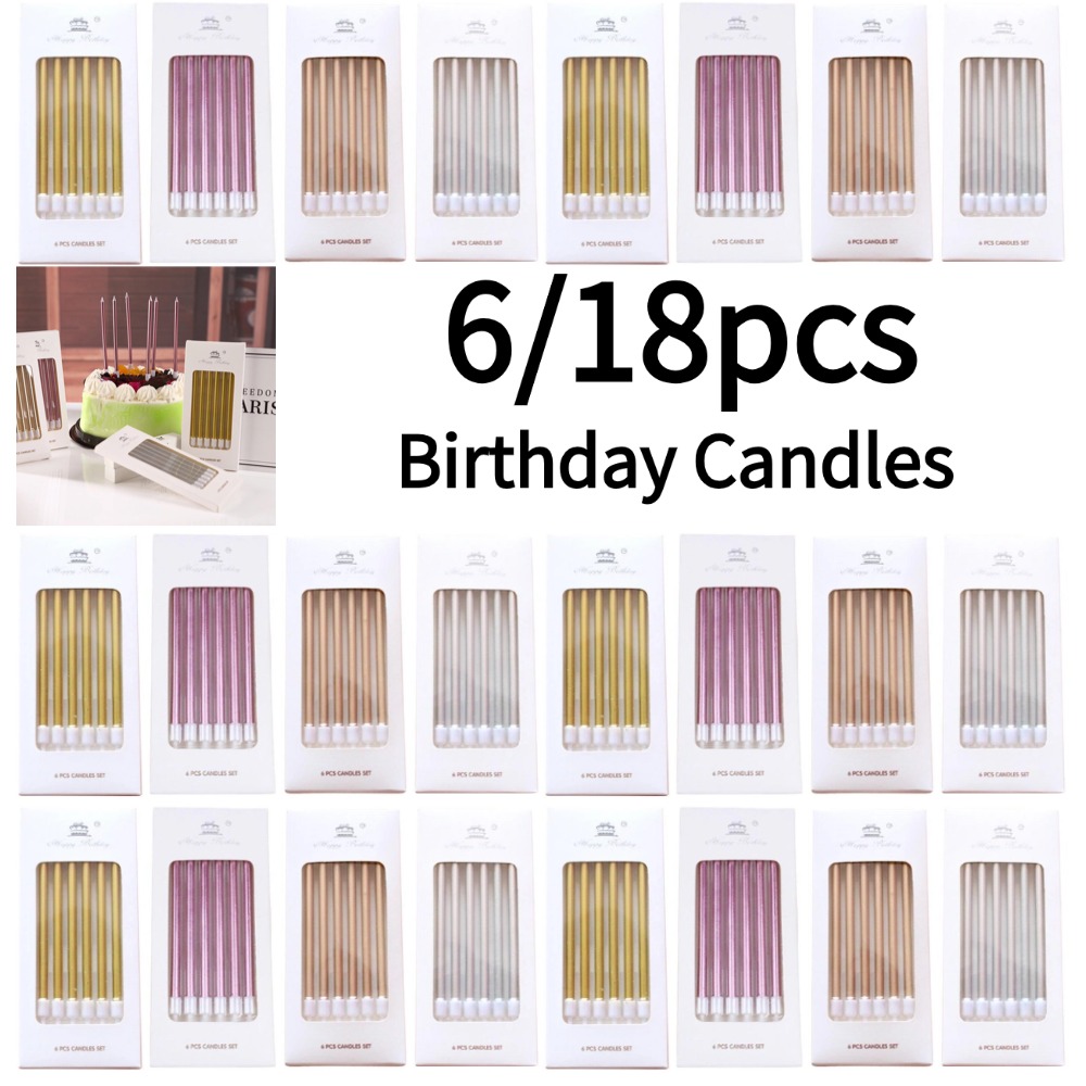 6/18pcs Metal Gold Silver Birt - Holiday Candle Set incelemesi ve fiyatı