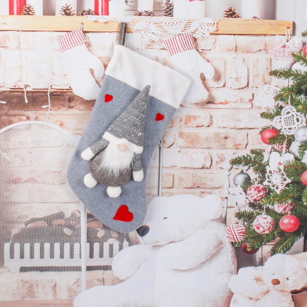 Christmas Plush Santa Claus Fa - Christmas Stocking Hanging incelemesi ve fiyatı
