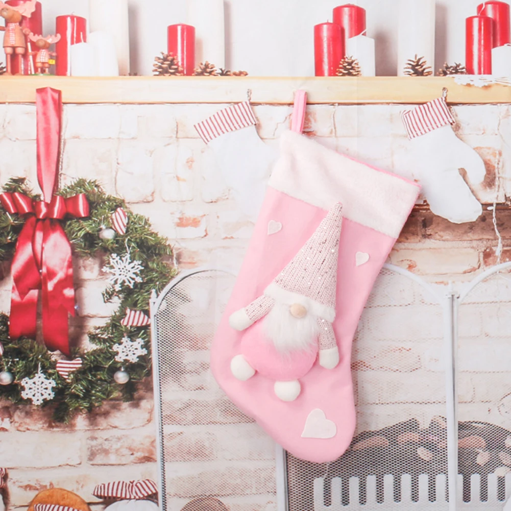Christmas Plush Santa Claus Fa - Christmas Stocking Hanging incelemesi ve fiyatı