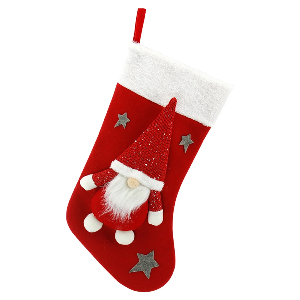 Christmas Plush Santa Claus Fa - Christmas Stocking Hanging incelemesi ve fiyatı