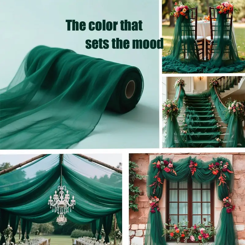 DIY Decor Dark Green Backdrop  - Christmas Table Runner incelemesi ve fiyatı