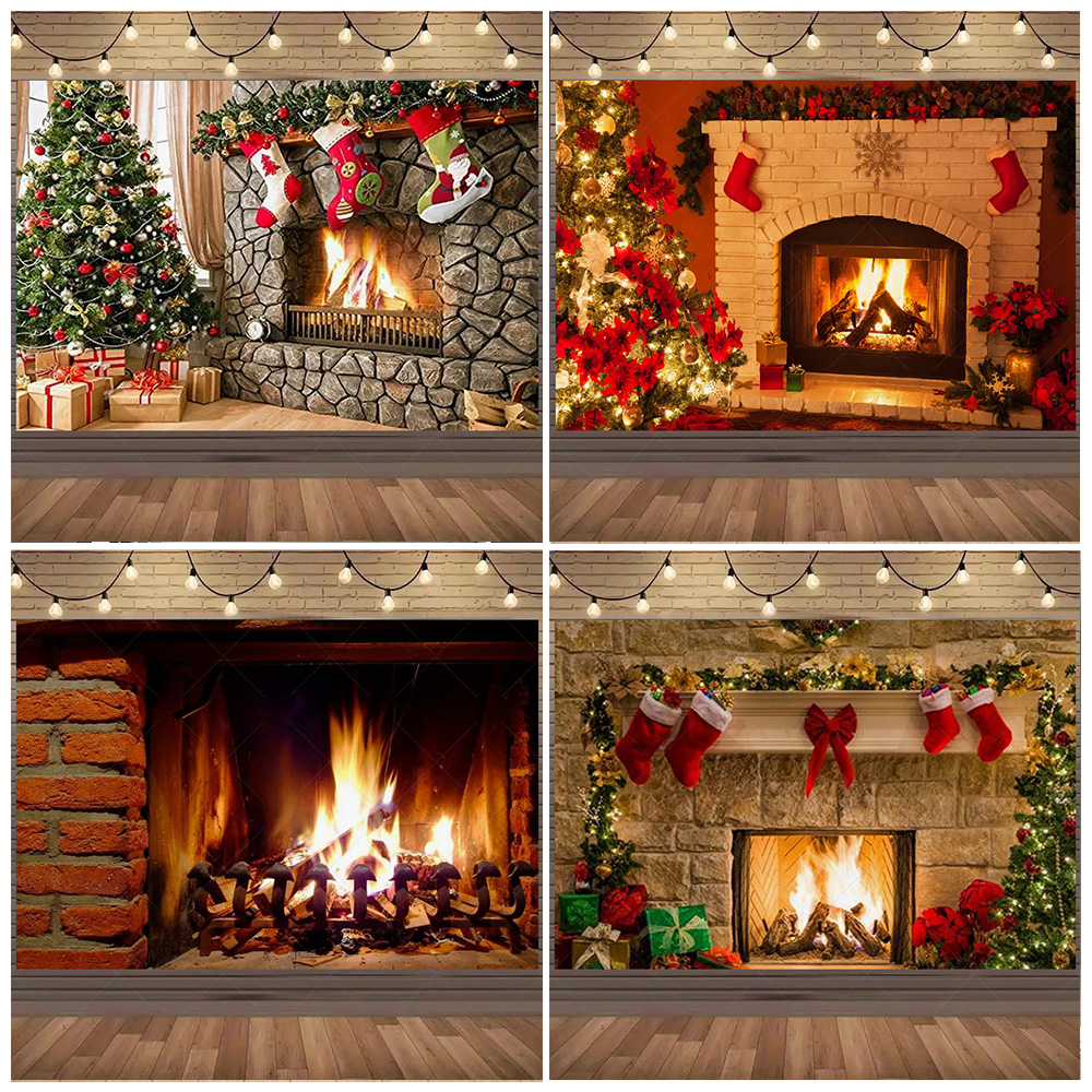 Christmas Photography Backdrop - Christmas Stocking Hanging incelemesi ve fiyatı