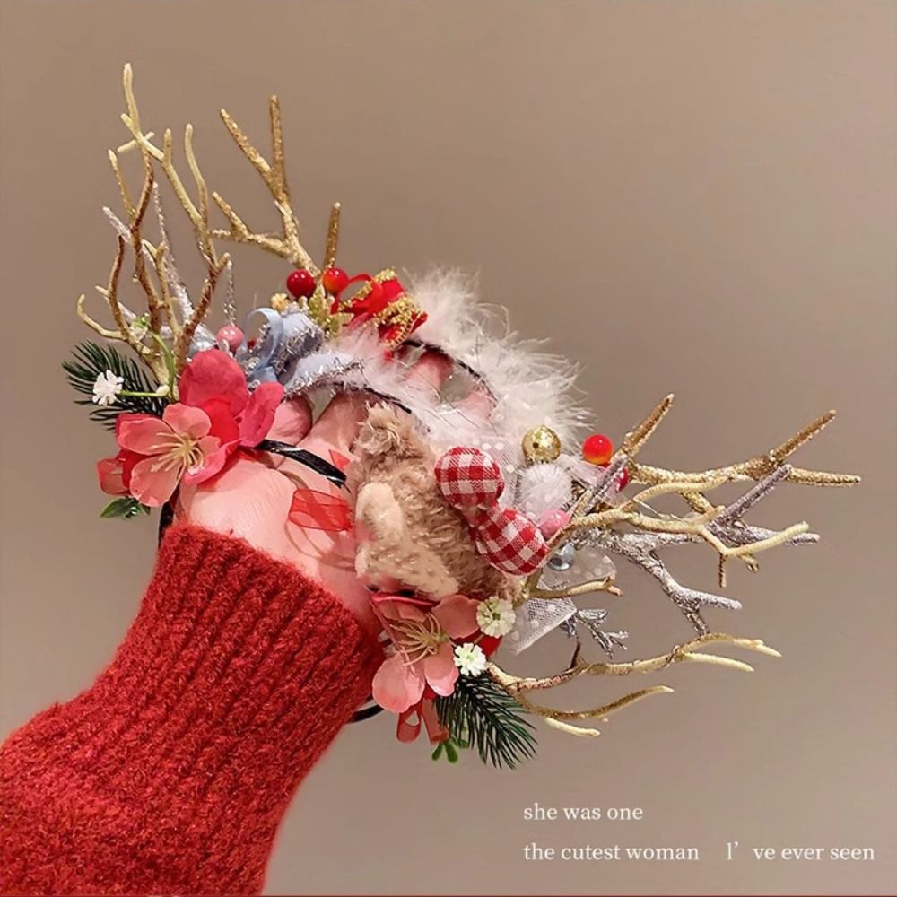 Plush LED Christmas Headband G - Reindeer Antlers Headband incelemesi ve fiyatı