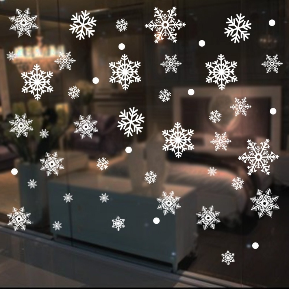 30pcs PVC Christmas Snowflakes - Snowflake Window Decal incelemesi ve fiyatı