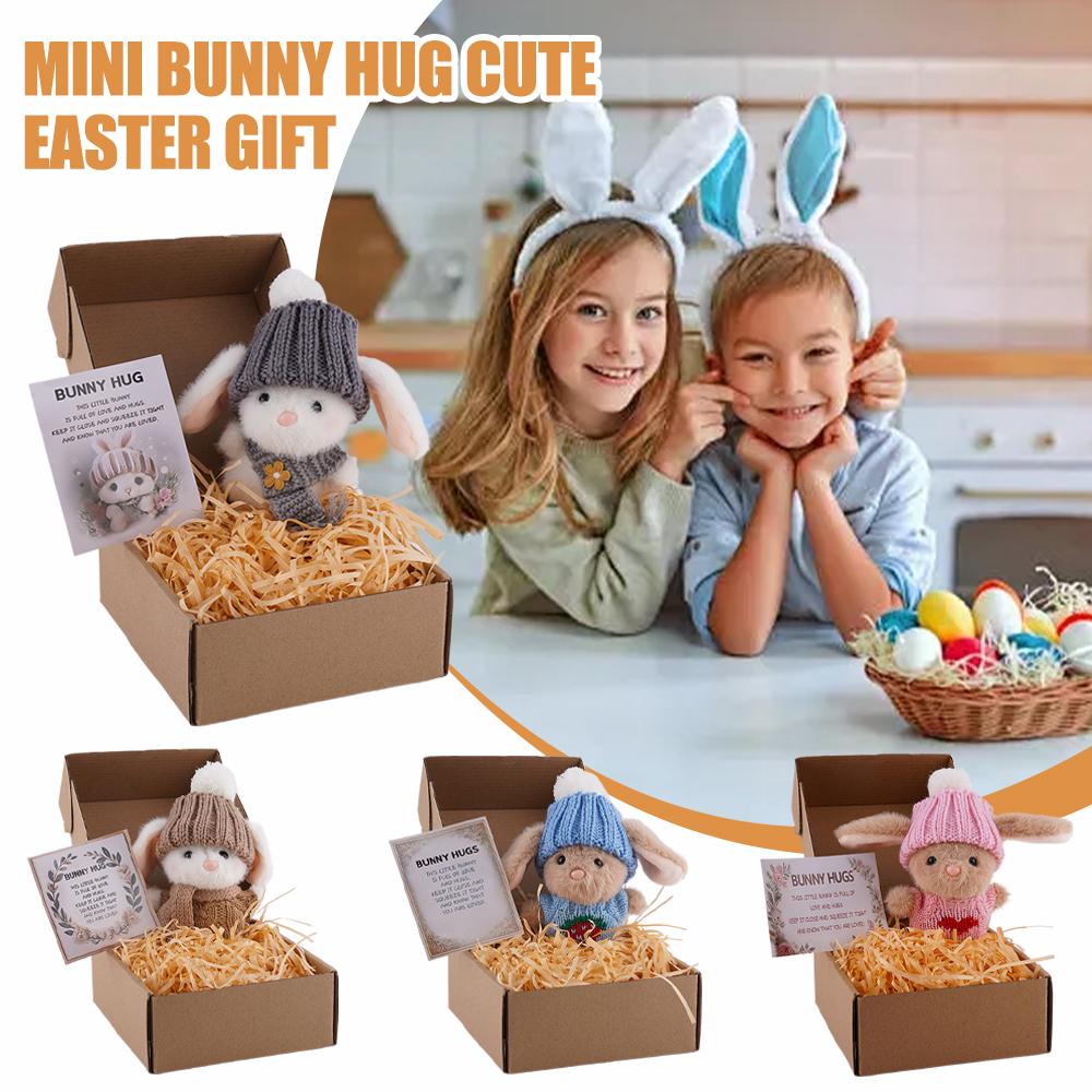 Mini Bunny Hug Cute Easter Gif - Santa Hat Plush incelemesi ve fiyatı