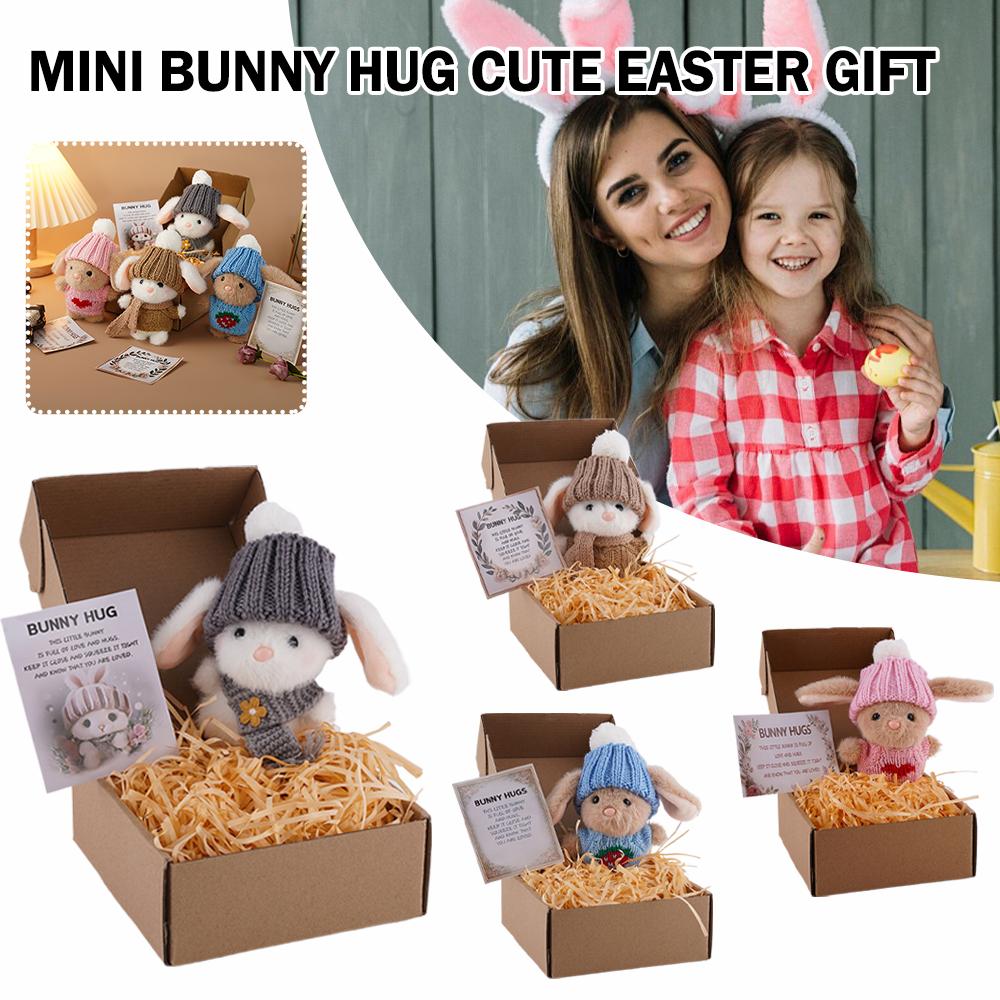 Mini Bunny Hug Cute Easter Gif - Santa Hat Plush incelemesi ve fiyatı