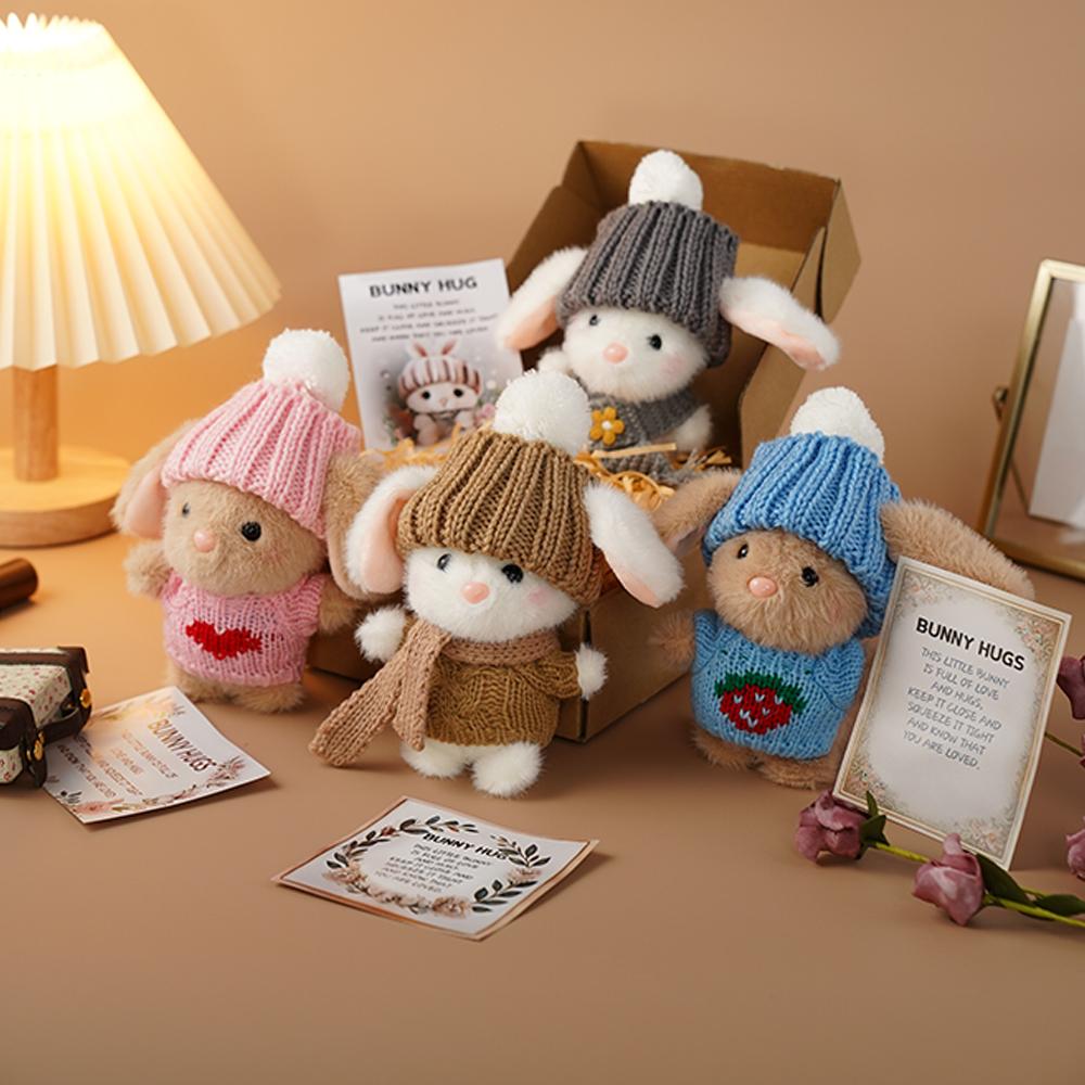 Mini Bunny Hug Cute Easter Gif - Santa Hat Plush incelemesi ve fiyatı