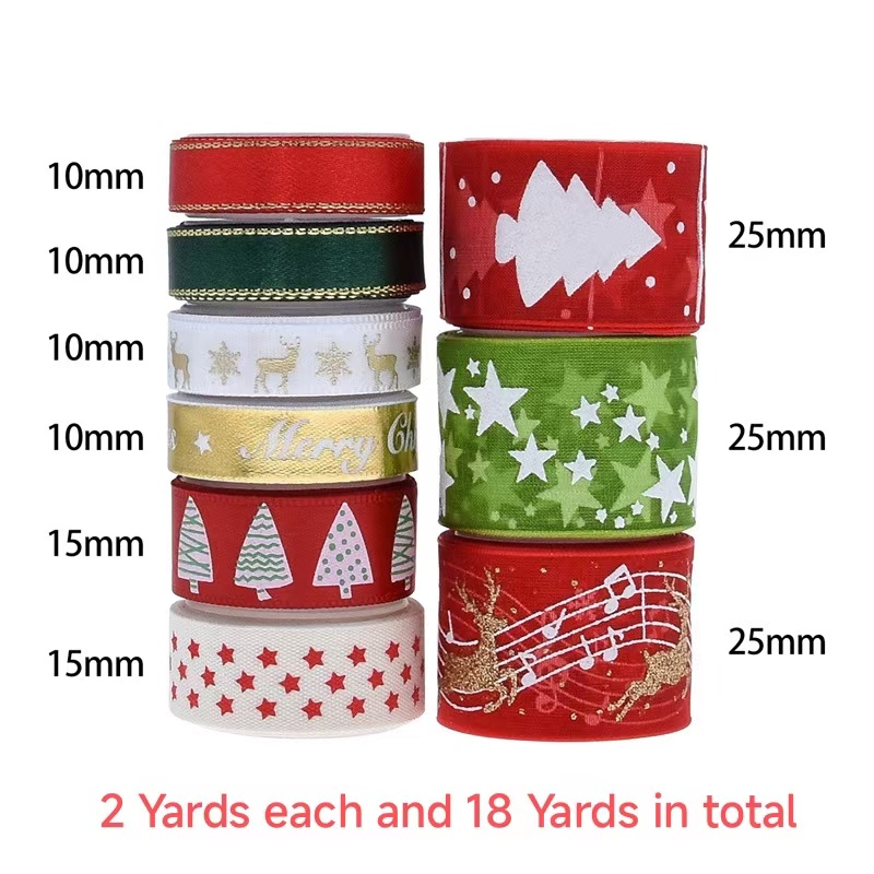 9pcs Christmas Ribbons Set Fes - Gift Box Wrap Set incelemesi ve fiyatı