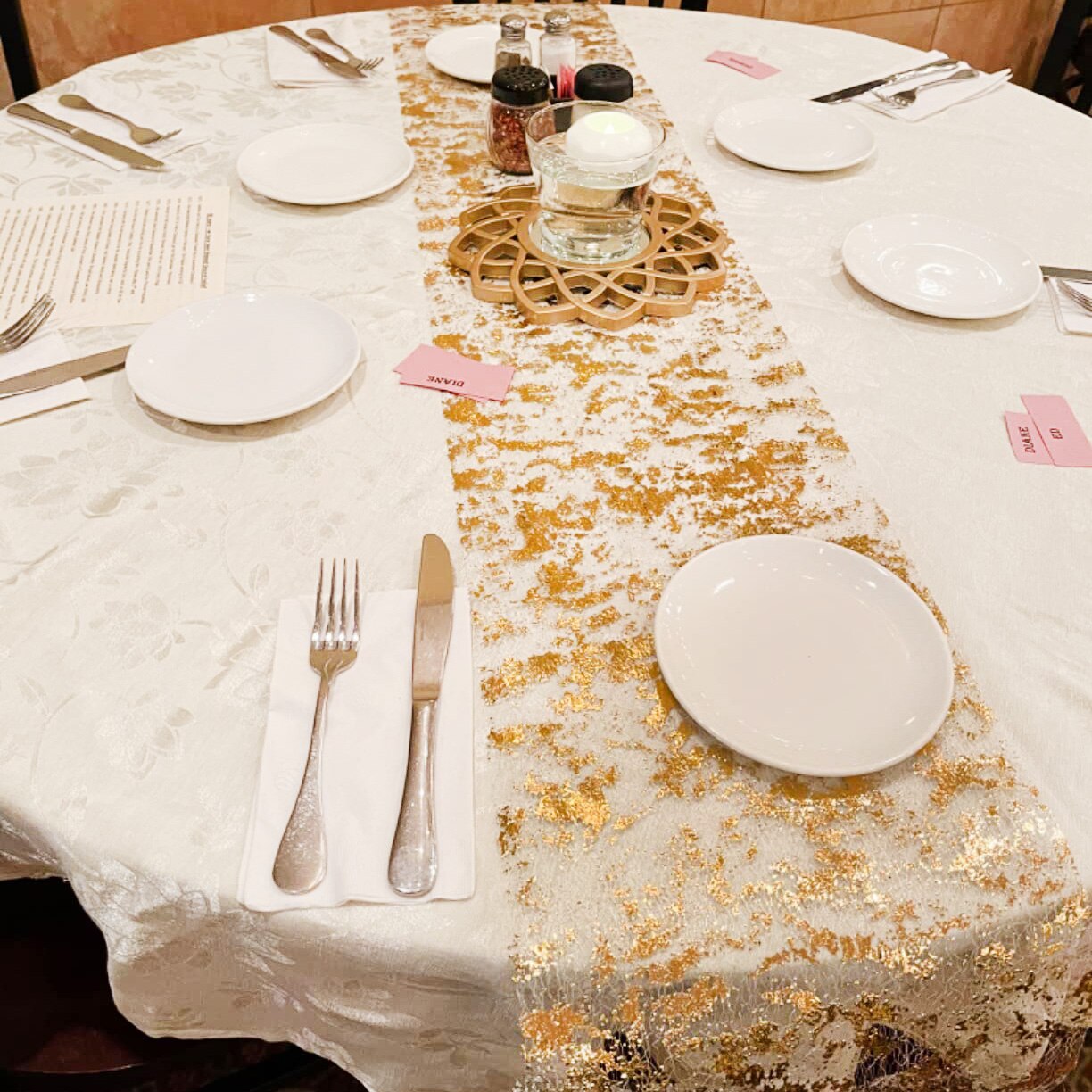 Sparkle Metallic Gold Thin Tab - Christmas Table Runner incelemesi ve fiyatı