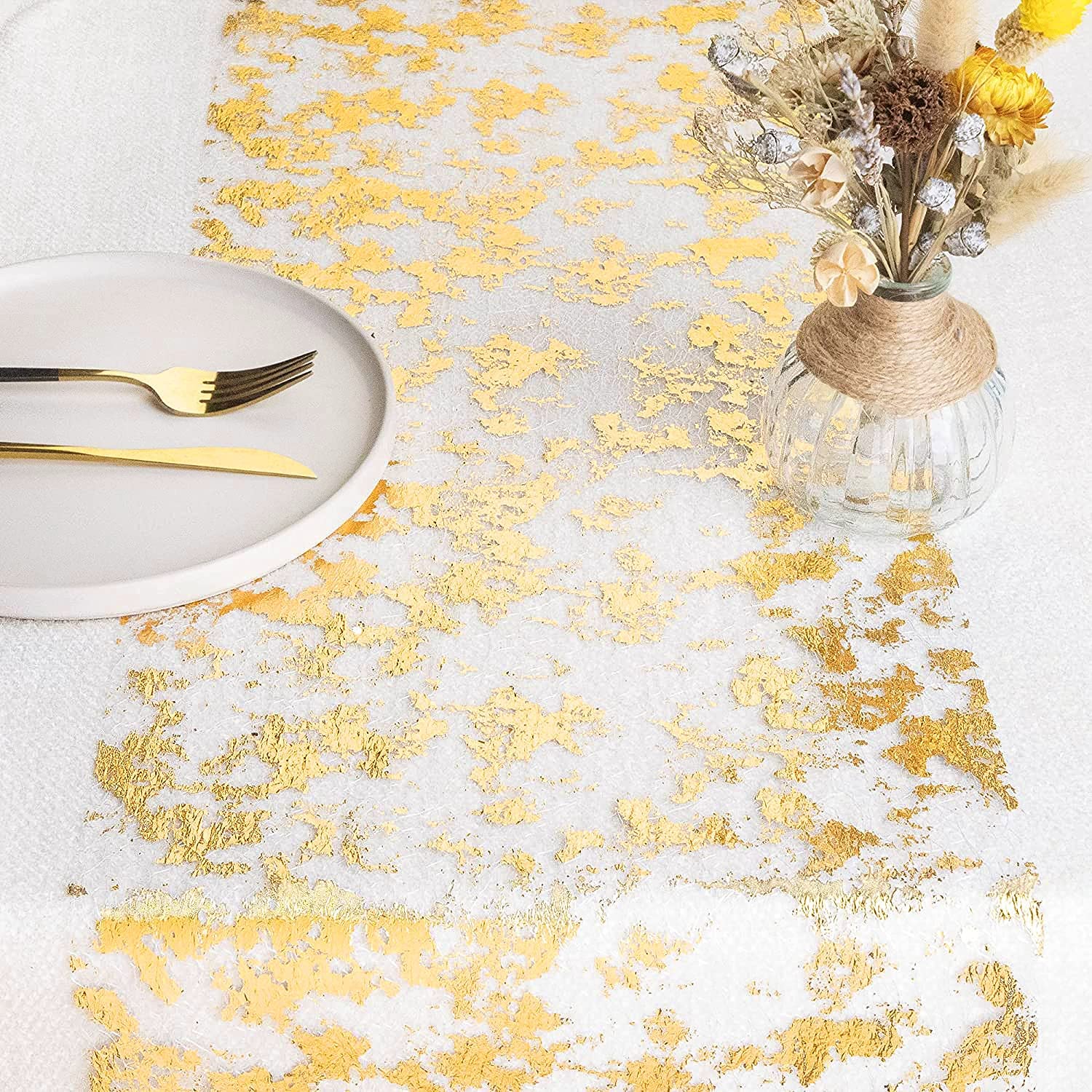 Sparkle Metallic Gold Thin Tab - Christmas Table Runner incelemesi ve fiyatı