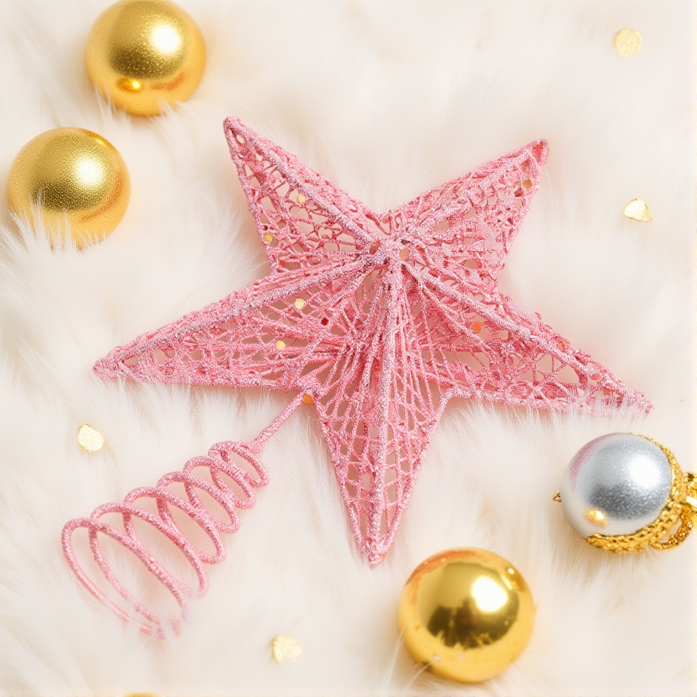 Christmas Pink Pentagon Top St - Star Tree Topper incelemesi ve fiyatı