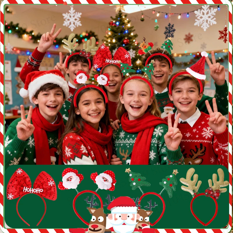 12-120Pcs Christmas Headband C - Reindeer Antlers Headband incelemesi ve fiyatı