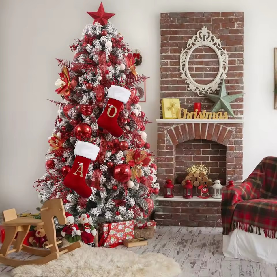 New Creative Alphabet Christma - Christmas Stocking Hanging incelemesi ve fiyatı