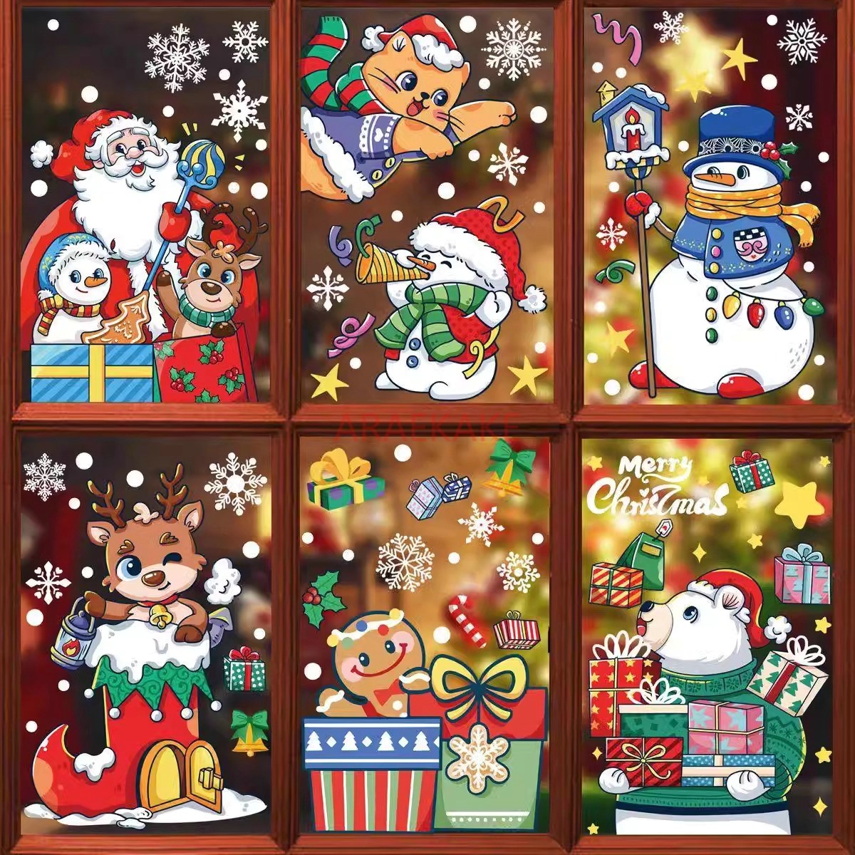 1set Snowman Static Window Sti - Snowflake Window Decal incelemesi ve fiyatı