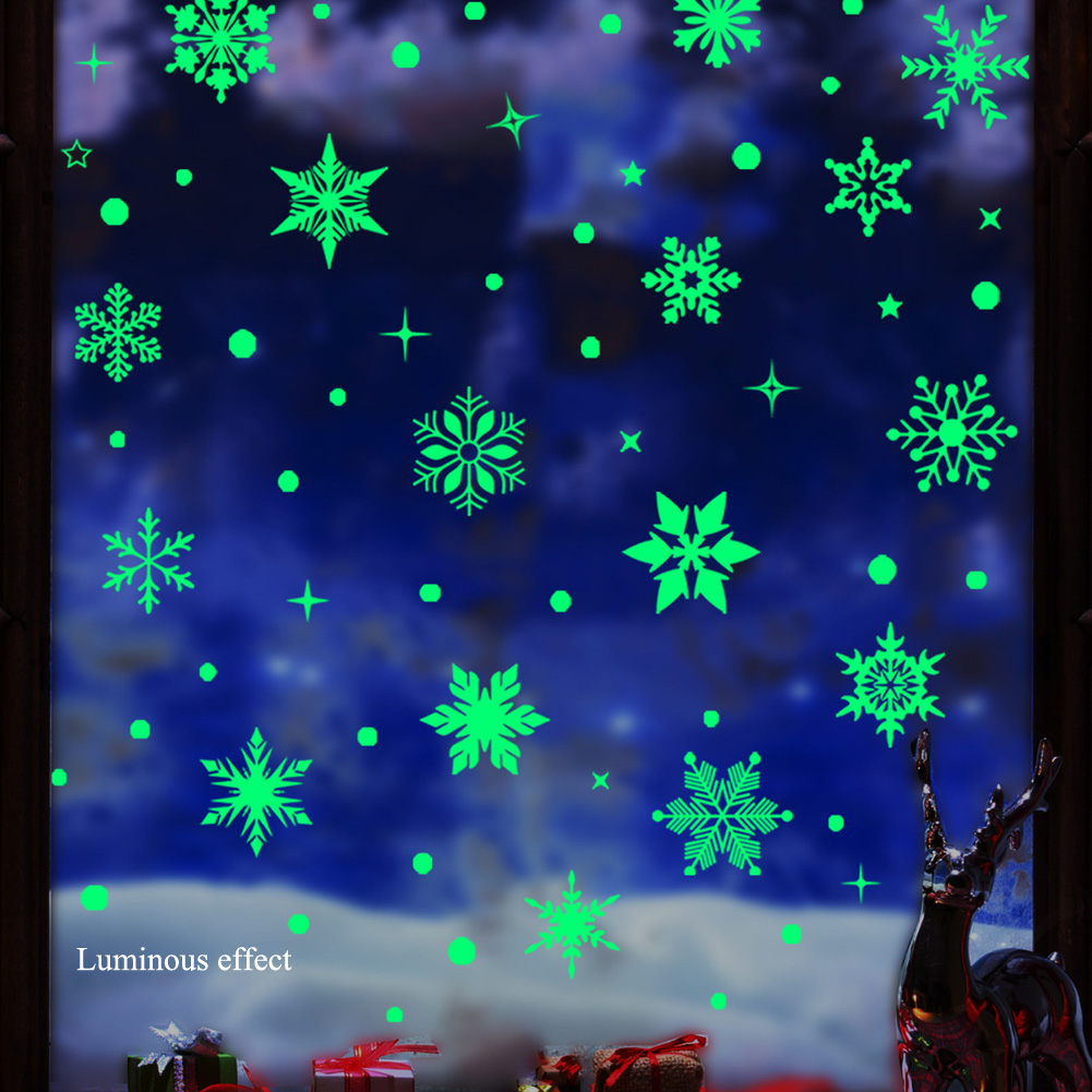 Colorful Luminous Snowflakes W - Snowflake Window Decal incelemesi ve fiyatı