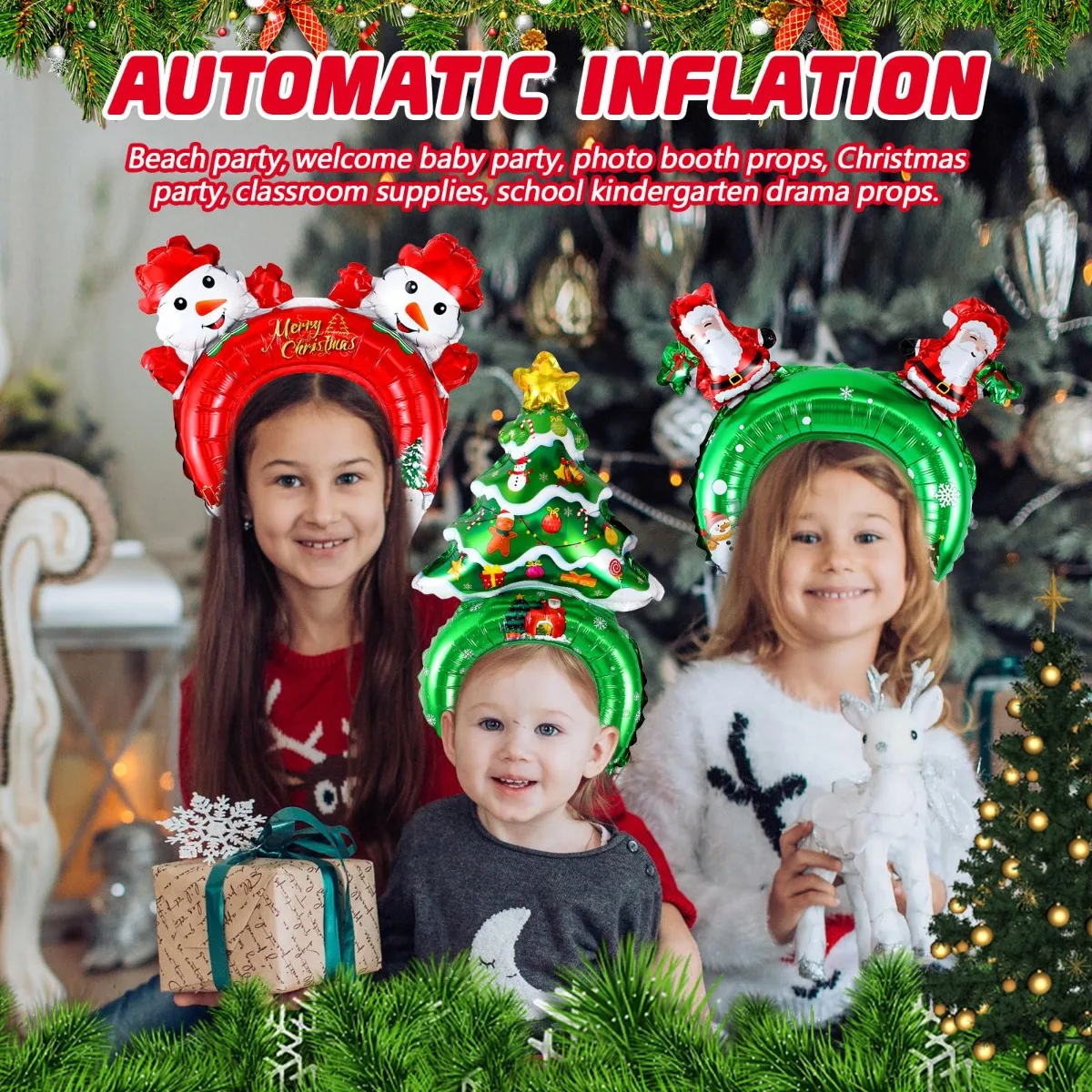 Christmas Inflatable Headbands - Reindeer Antlers Headband incelemesi ve fiyatı