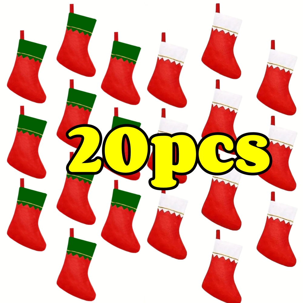 12pcs Red Felt Christmas Stock - Christmas Stocking Hanging incelemesi ve fiyatı