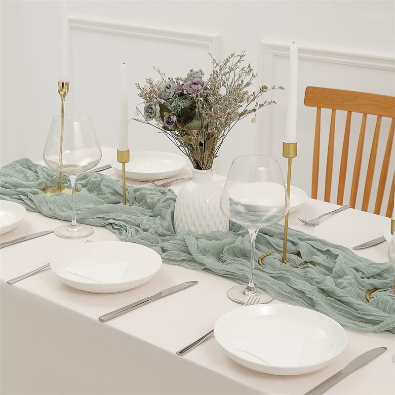 Semi-Sheer Gauze Wedding Party - Christmas Table Runner incelemesi ve fiyatı