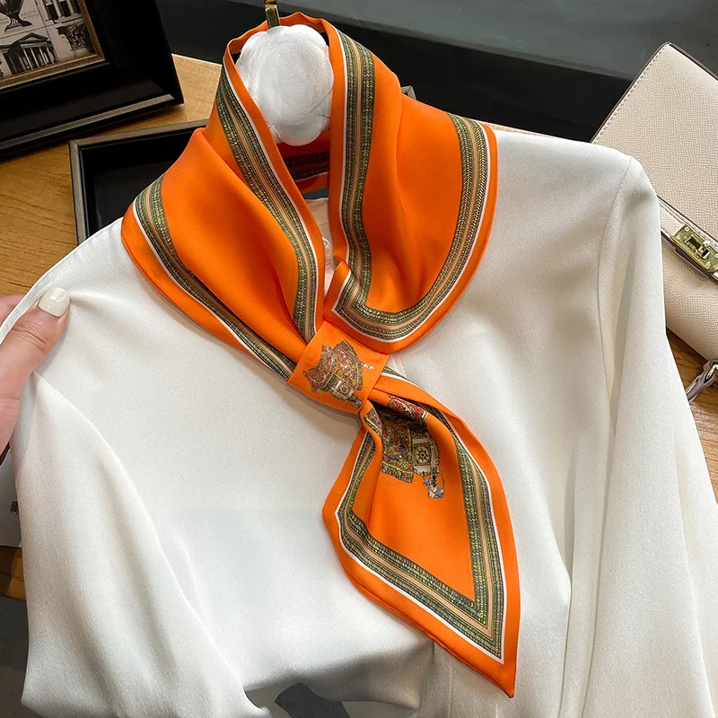 Retro Print Skinny Silk Scarfs - Ribbon Bow Gift incelemesi ve fiyatı
