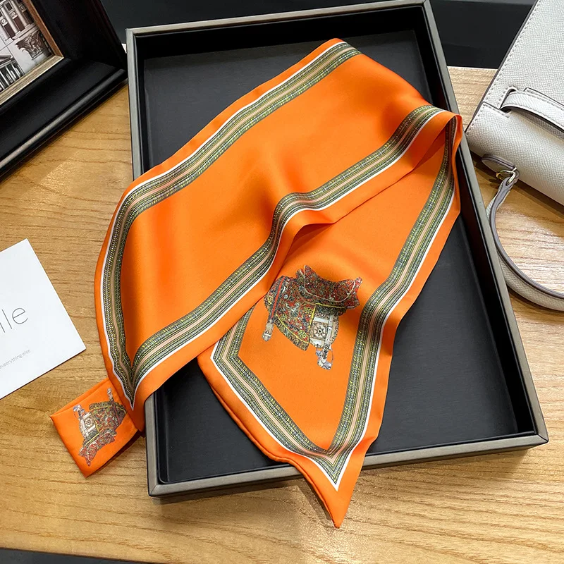 Retro Print Skinny Silk Scarfs - Ribbon Bow Gift incelemesi ve fiyatı