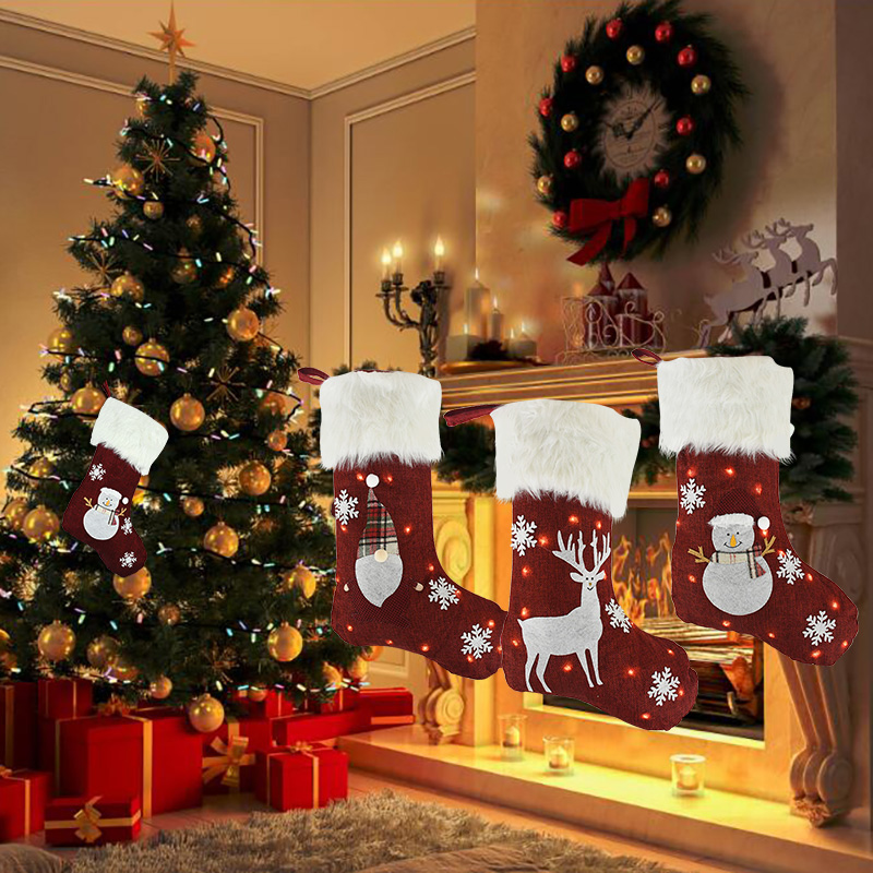 Christmas Socks With Led Light - Christmas Stocking Hanging incelemesi ve fiyatı