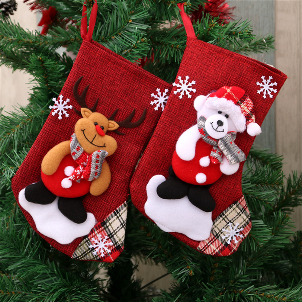 Linen Christmas Stockings Gift - Christmas Stocking Hanging incelemesi ve fiyatı