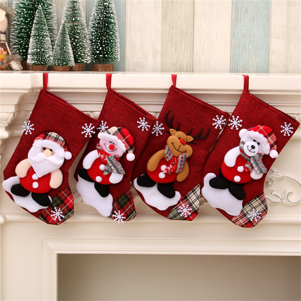 Linen Christmas Stockings Gift - Christmas Stocking Hanging incelemesi ve fiyatı